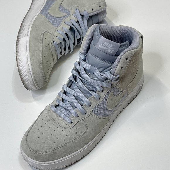 Nike Air Force 1 High 07 'pure platinum/wolf grey-white all suede (no box) - Picture 3 of 9